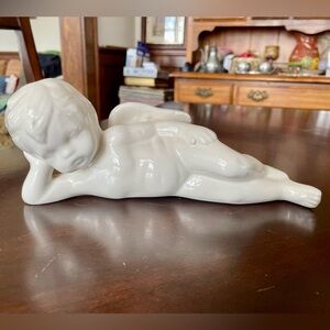 Elegant White Ceramic Angel Figurine